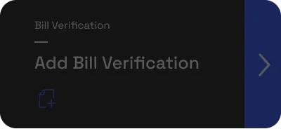 The add tile reading Bill Verification, Add Bill Verification