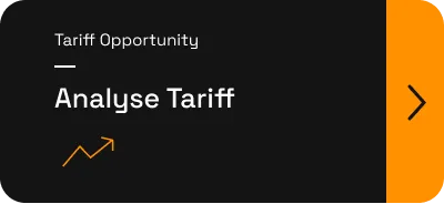 The tariff tile reading Tariff Opportunity, Analyse Tariff