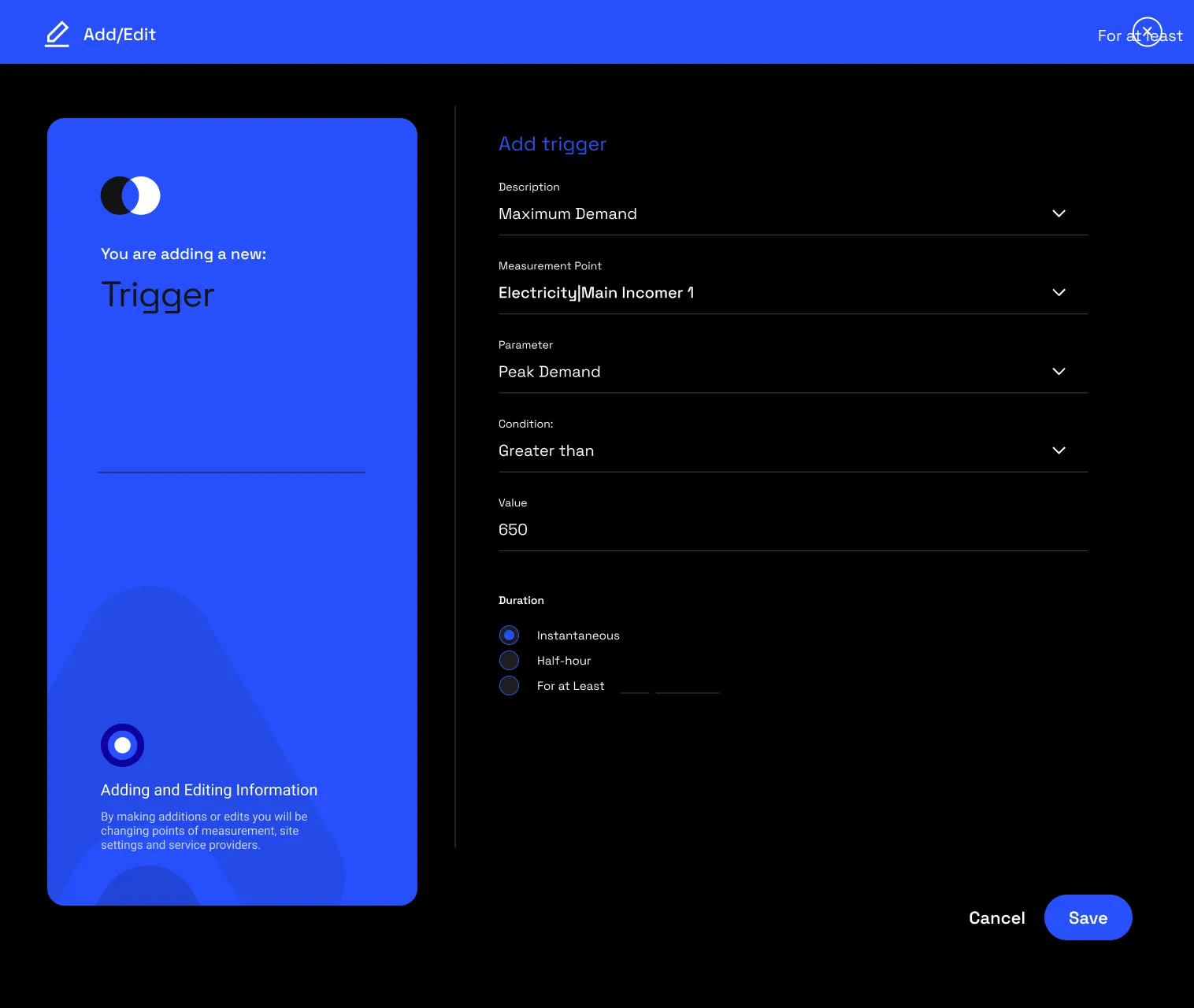The trigger builder